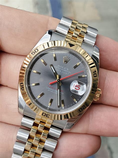 rolex turn-o-graph acciaio e oro